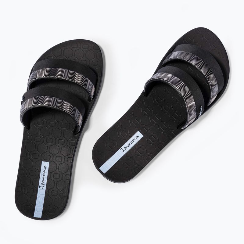 Klapki damskie Ipanema Mesh Slide black/blue 3