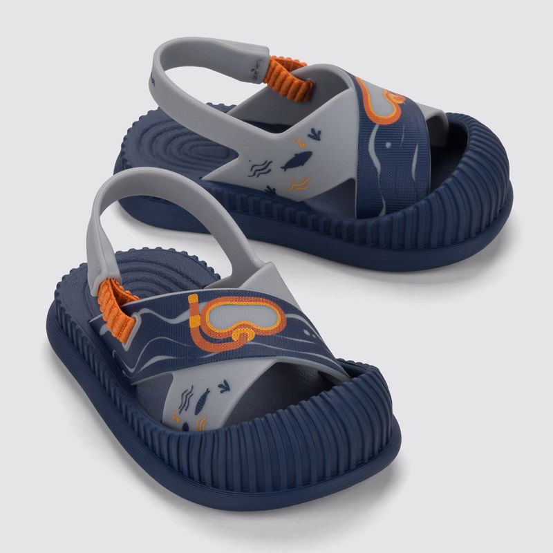 Sandały dziecięce Ipanema Fun Sea Baby blue/grey 3
