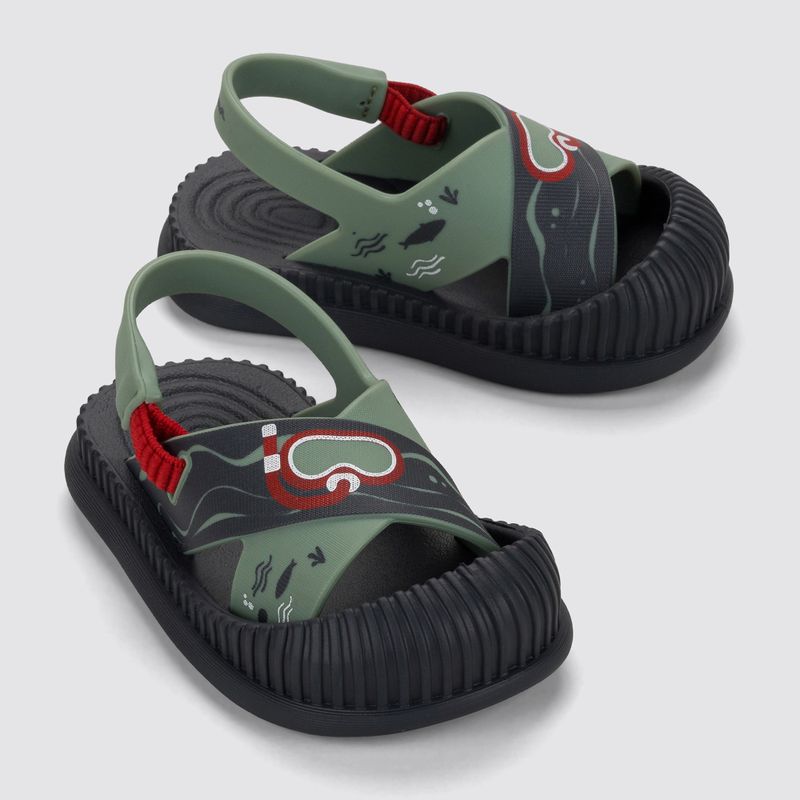 Sandały dziecięce Ipanema Fun Sea Baby grey/green 3