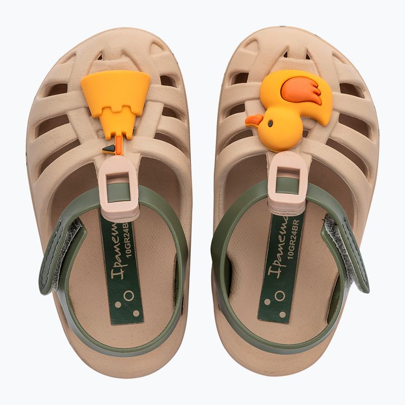 Sandały dziecięce Ipanema Summer XV Baby light beige/green/yellow 2