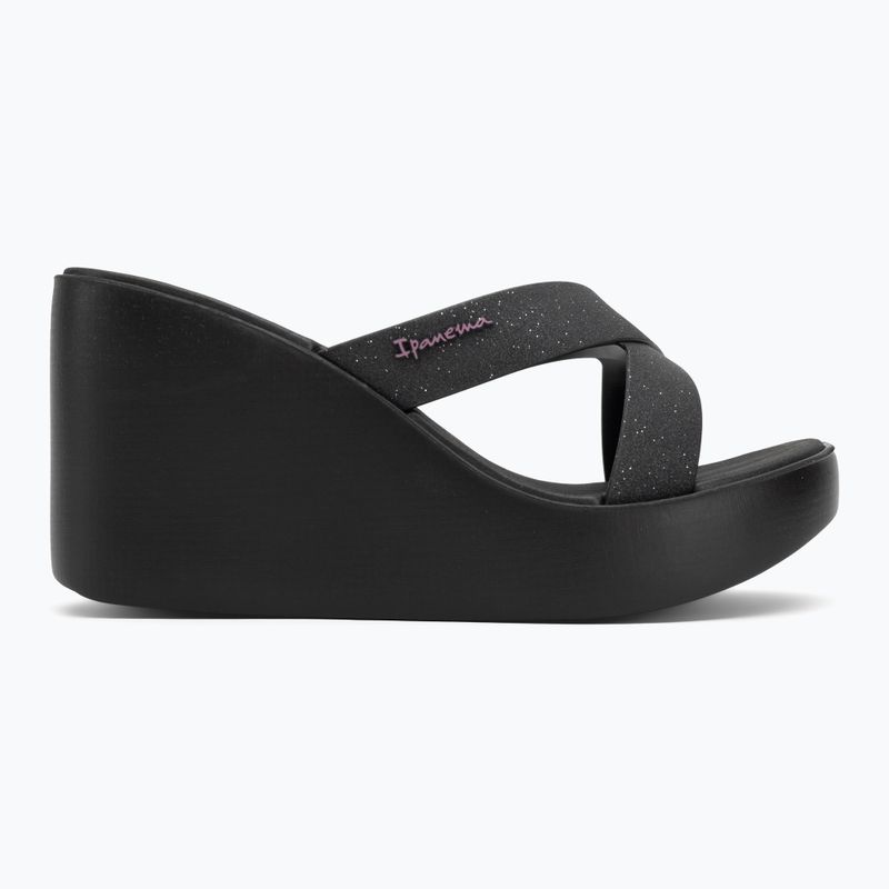 Klapki damskie Ipanema High Fashion II Slide black/glitter black/lilac 2