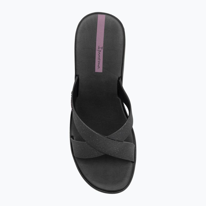 Klapki damskie Ipanema High Fashion II Slide black/glitter black/lilac 5