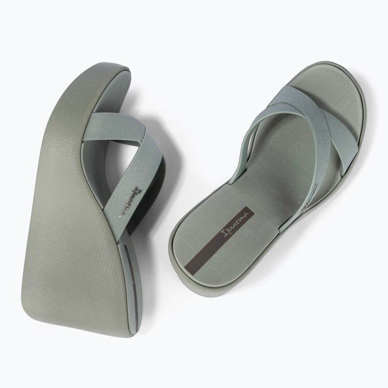 Klapki damskie Ipanema High Fashion II Slide green/glitter green/grey 3