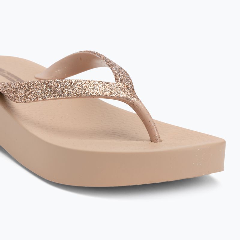 Japonki damskie Ipanema Mesh Chic Plat beige/glitter beige 7