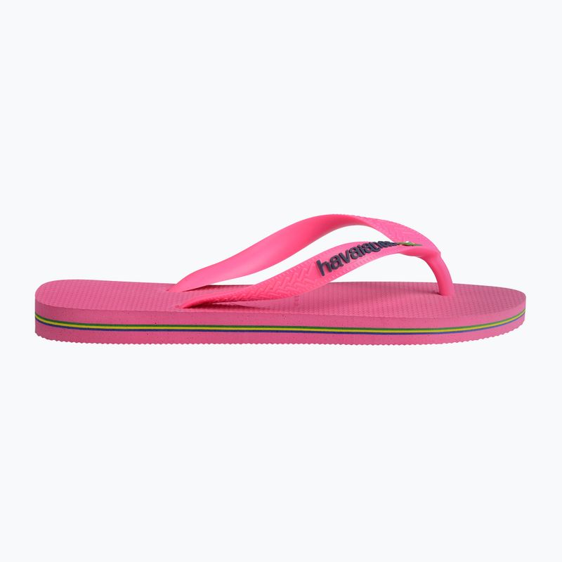 Japonki Havaianas Brasil Logo Neon pink flux 9
