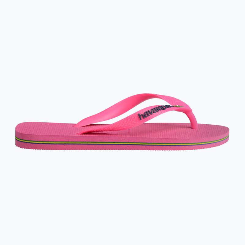 Japonki Havaianas Brasil Logo Neon pink flux / pink flux 9