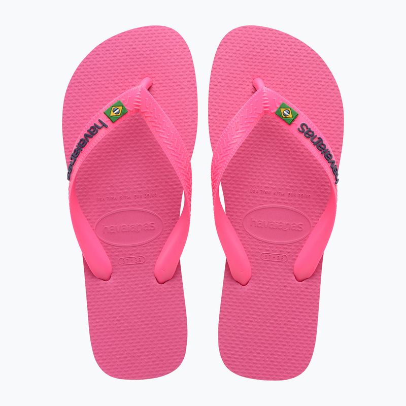 Japonki Havaianas Brasil Logo Neon pink flux 10