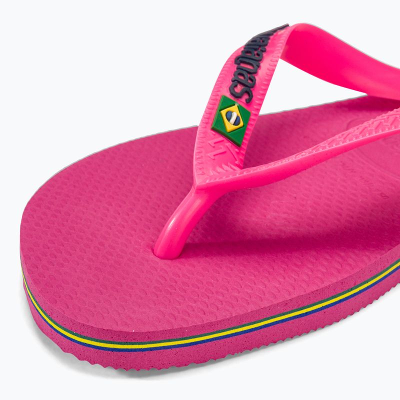 Japonki Havaianas Brasil Logo Neon pink flux 3