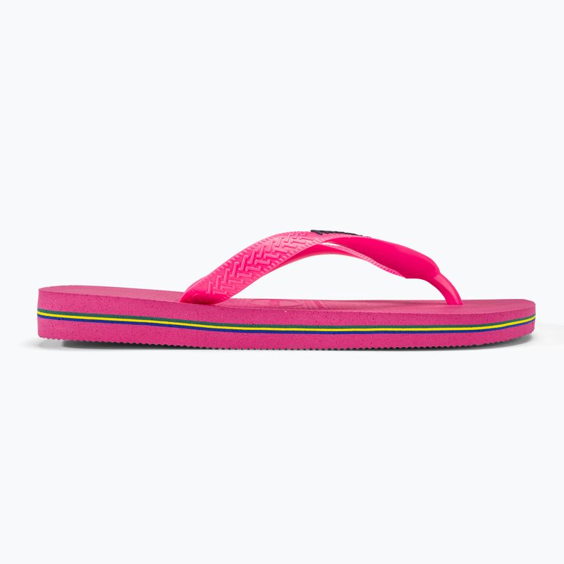 Japonki Havaianas Brasil Logo Neon pink flux 4