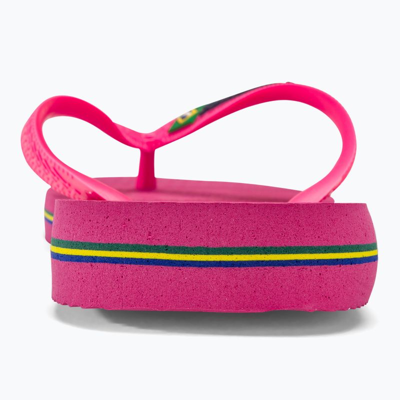 Japonki Havaianas Brasil Logo Neon pink flux 6