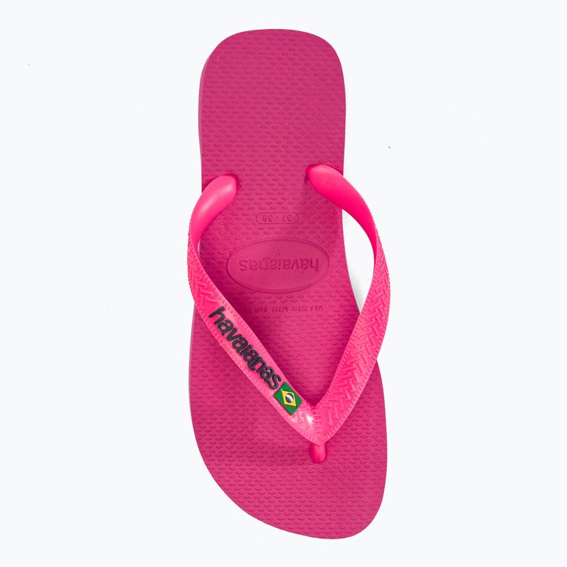 Japonki Havaianas Brasil Logo Neon pink flux 7