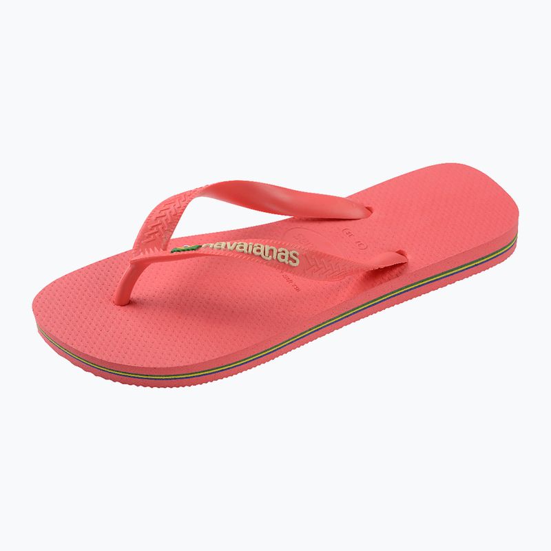 Japonki Havaianas Brasil Logo tropical coral 2
