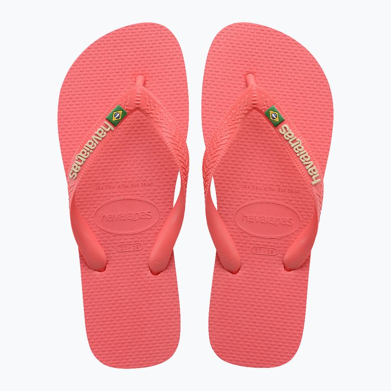 Japonki Havaianas Brasil Logo tropical coral 4