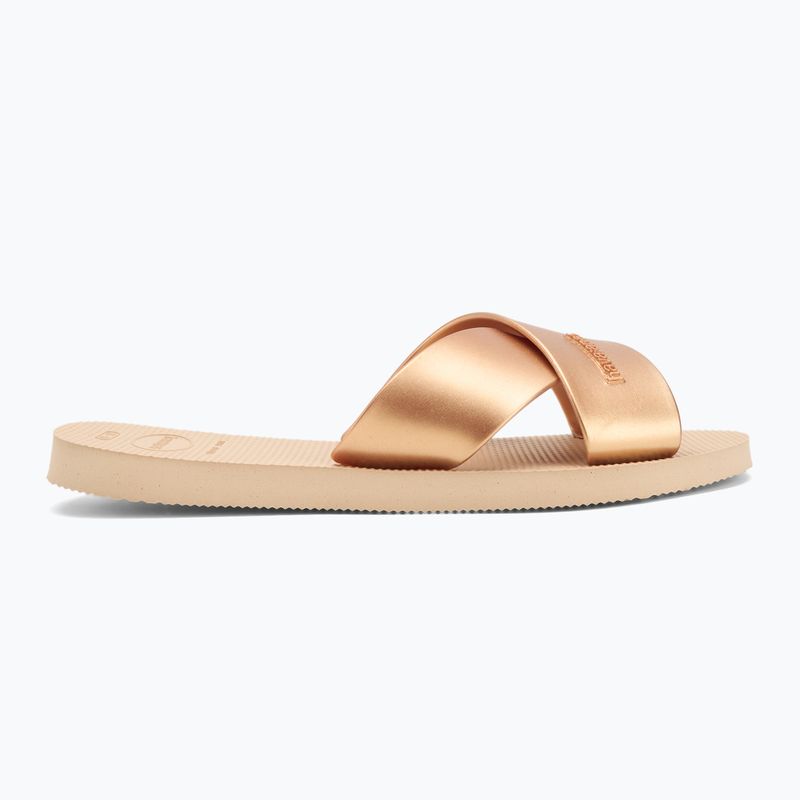 Klapki damskie Havaianas Aqua Metallic golden 2