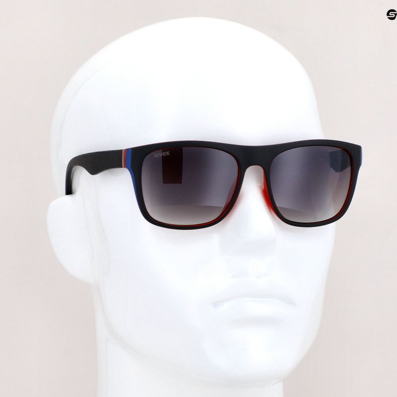 Okulary przeciwsłoneczne UVEX Lgl 26 black red/litemirror smoke degrade 7