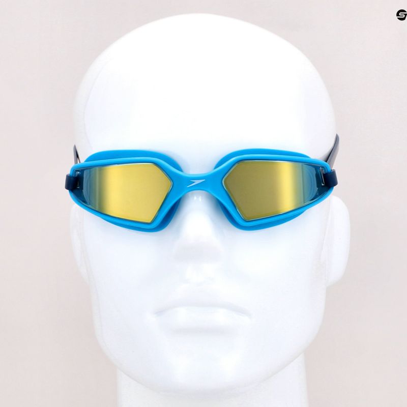 Okulary do pływania dziecięce Speedo Hydropulse Mirror navy/blue bay/yellow gold 7