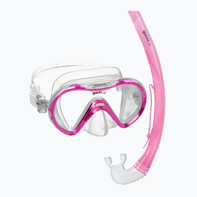 Zestaw do snorkelingu dziecięcy Mares Combo Seahorse pink/clear