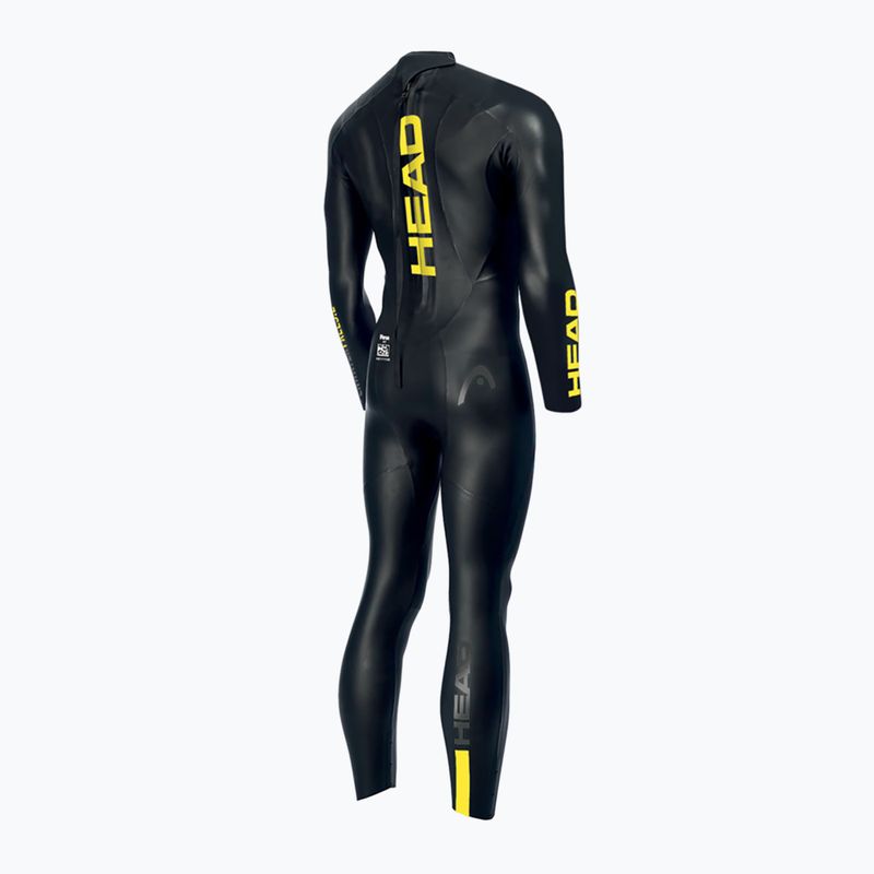 Pianka triathlonowa męska HEAD Ow Free 3.2 mm black/yellow 7