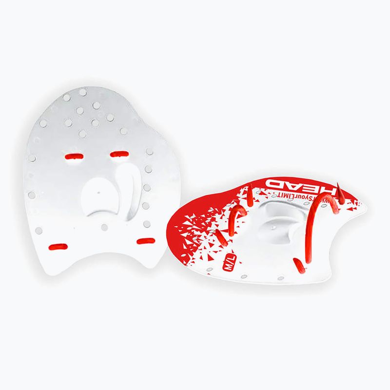 Wiosełka do pływania HEAD Flat Paddles white/red 4
