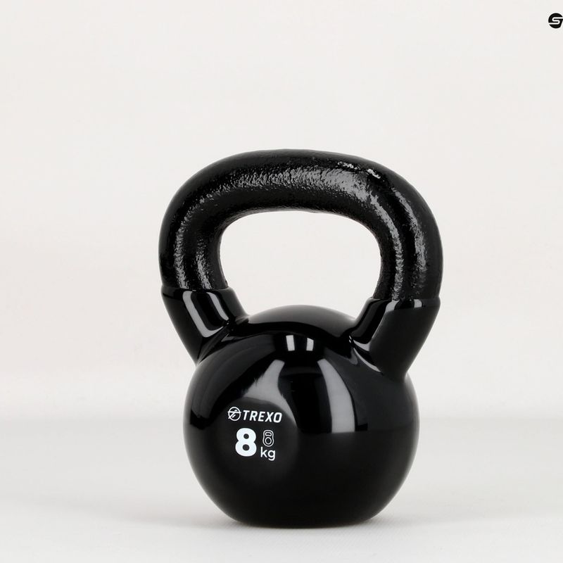 Kettlebell Żeliwny gumowany TREXO VKB08 8 kg 9