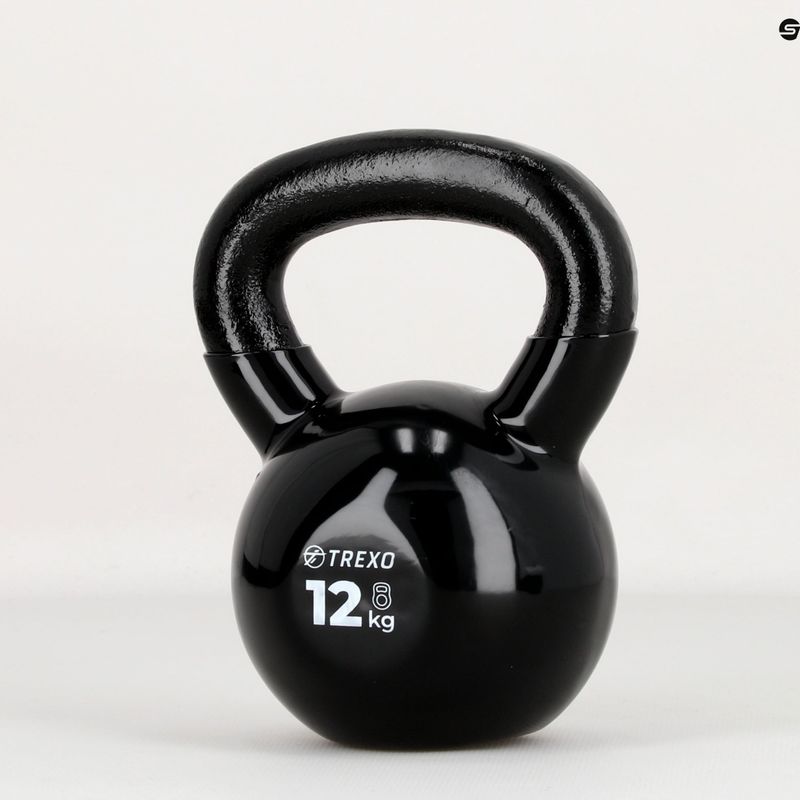 Kettlebell Żeliwny gumowany TREXO VKB12 12 kg 9