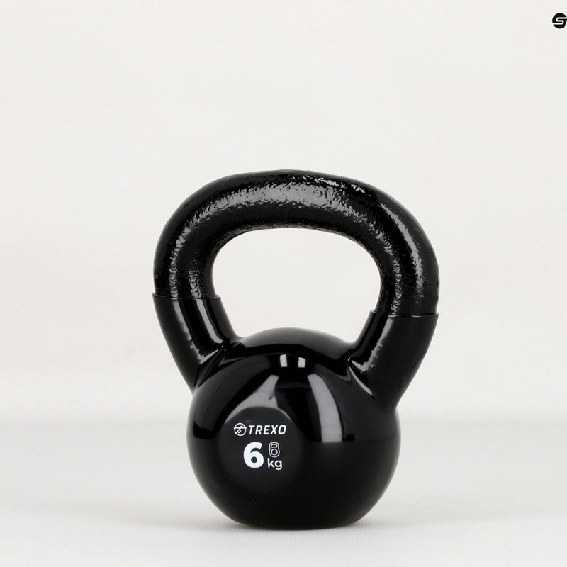 Kettlebell Żeliwny gumowany TREXO VKB06 6 kg 7