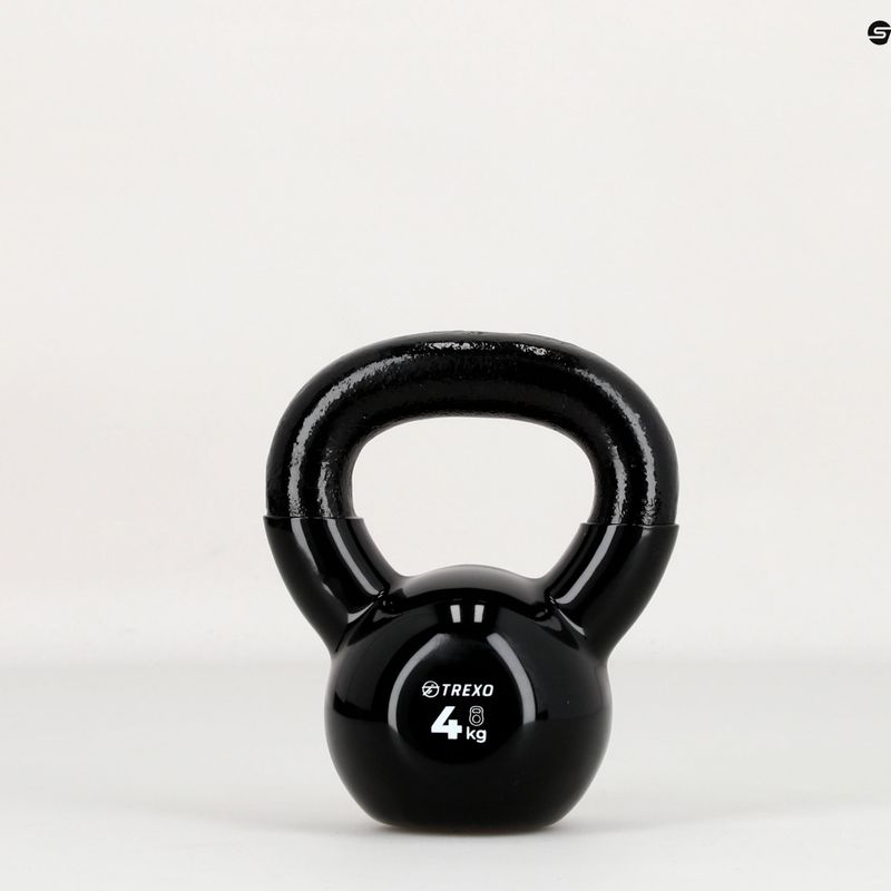 Kettlebell Żeliwny gumowany TREXO VKB04 4 kg 7