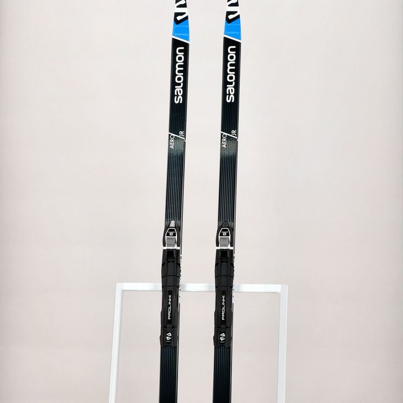 Narty biegowe dziecięce Salomon Aero Grip Jr. + wiązania Prolink Access black/blue 11