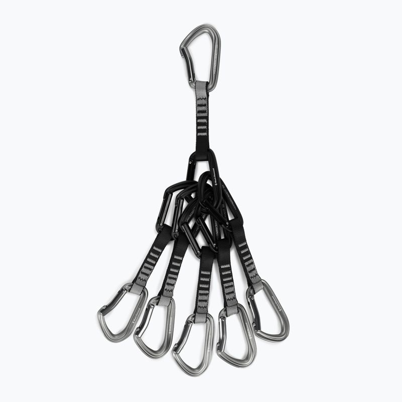 Zestaw ekspresów wspinaczkowych Black Diamond Hotforge Quickpack Set 6 szt. 12 cm light gray