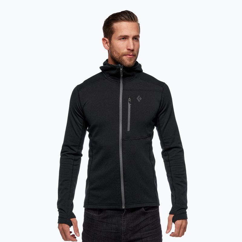 Bluza trekkingowa męska Black Diamond Coefficient Fleece Hoody black