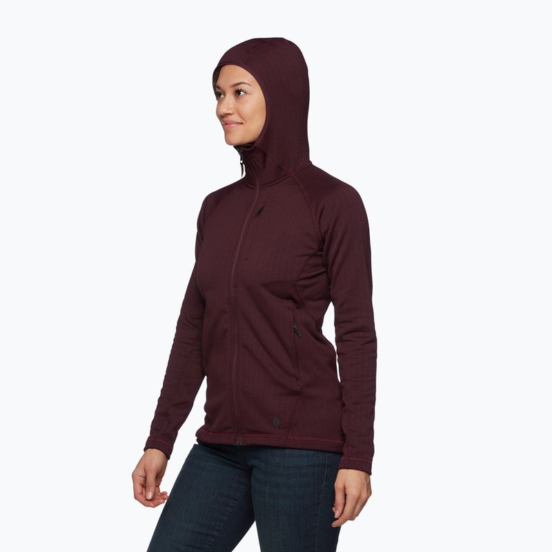 Bluza trekkingowa damska Black Diamond Factor Hoody bordeaux 3