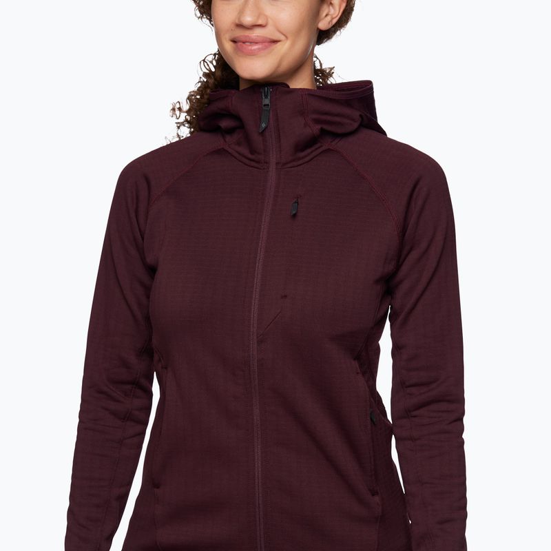 Bluza trekkingowa damska Black Diamond Factor Hoody bordeaux 4