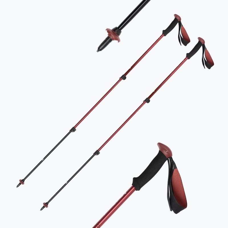 Kije trekkingowe Black Diamond Trail Back Trek dark crimson 7