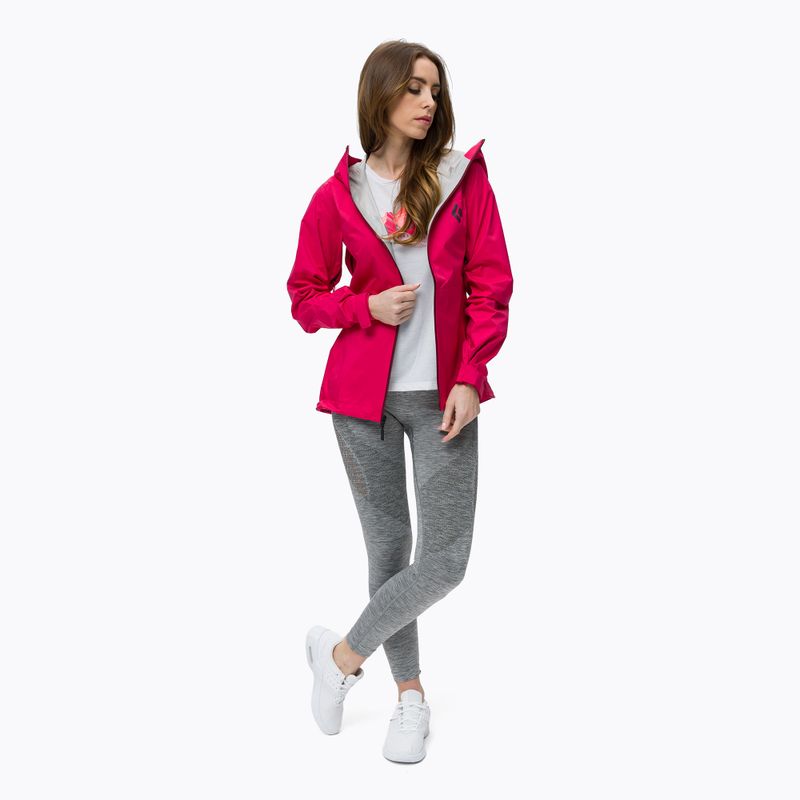 Kurtka przeciwdeszczowa damska Black Diamond Stormline Stretch pomegranate 2