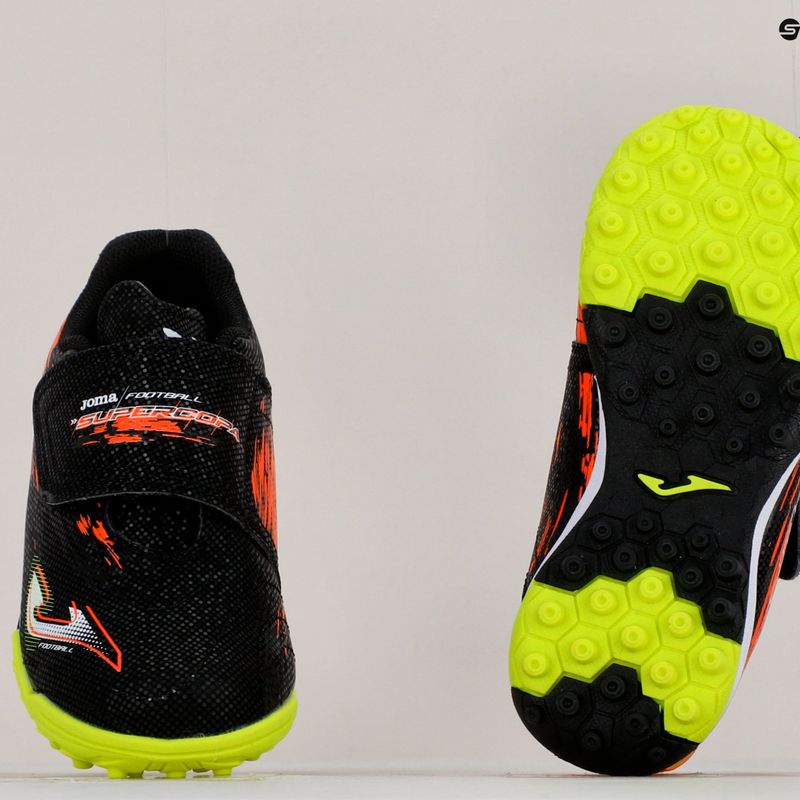 Buty piłkarskie dziecięce Joma Super Copa TF black/orange 16