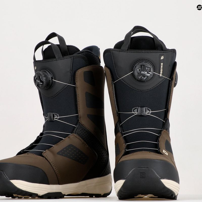 Buty snowboardowe męskie Salomon Dialoge Dual Boa brown/black/sage 15