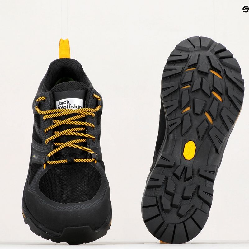 Buty trekkingowe męskie Jack Wolfskin Force Striker Texapore Low black/burly yellow xt 12