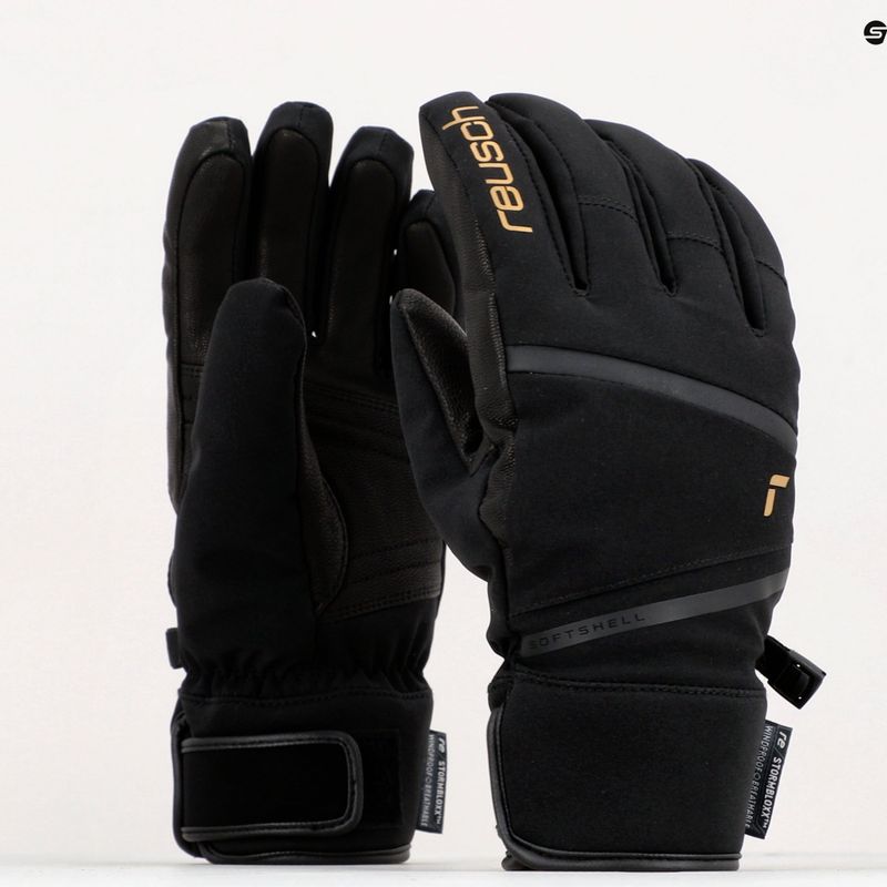 Rękawice narciarskie Reusch Tessa Stormbloxx black/gold 10