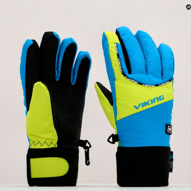 Rękawice narciarskie dziecięce Viking Fin blue 8