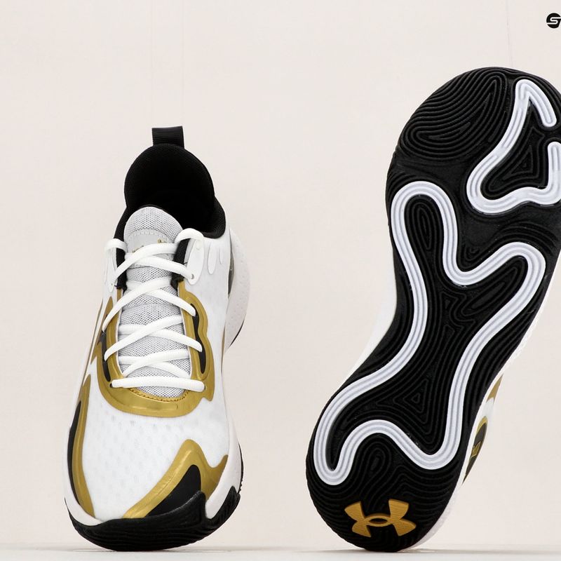 Buty do koszykówki Under Armour Spawn 5 white/black/metallic gold 13