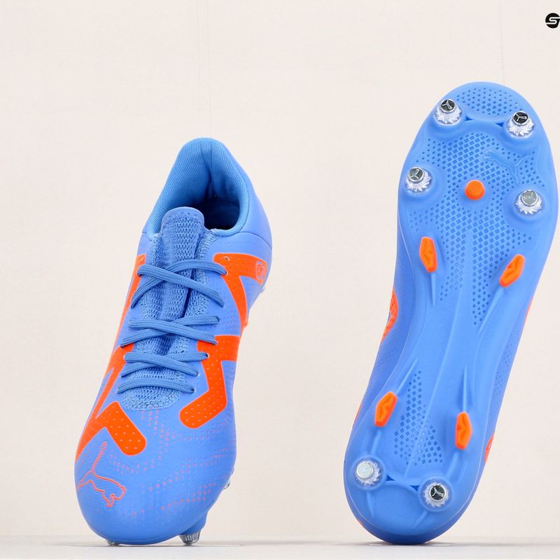 Buty piłkarskie męskie PUMA Future Play MXSG blue glimmer/puma white/ultra orange 11