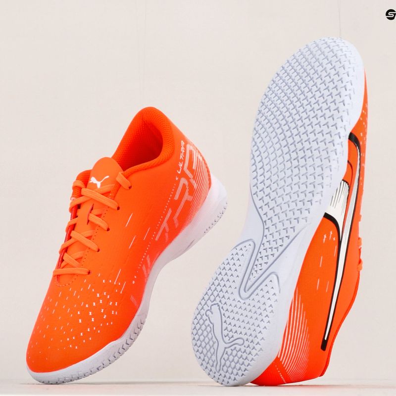 Buty piłkarskie dziecięce PUMA Ultra Play IT ultra orange/puma white/blue glimmer 11