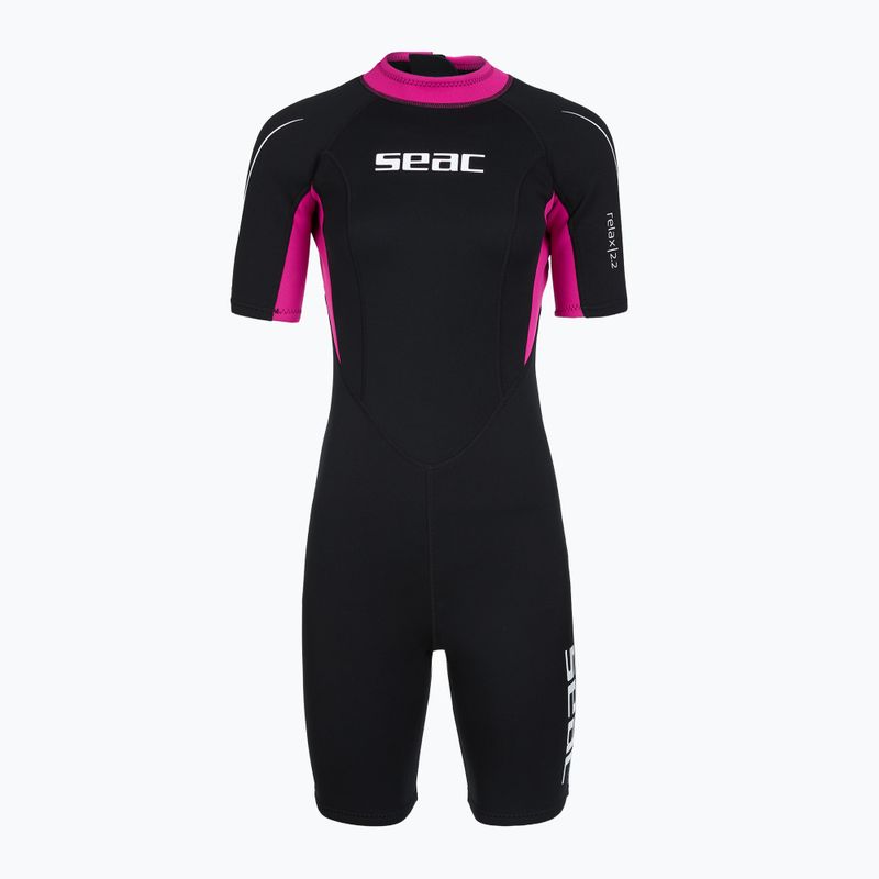 Pianka do pływania damska SEAC Shorty Relax 2.2 mm black/pink 2