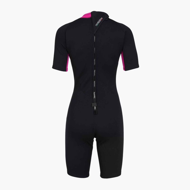 Pianka do pływania damska SEAC Shorty Relax 2.2 mm black/pink 3