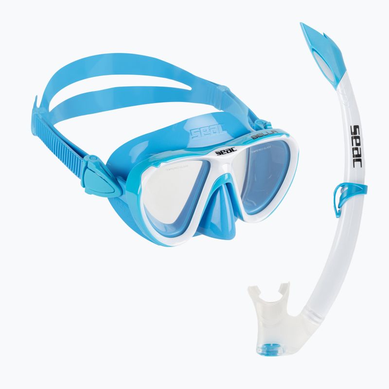 Zestaw do snorkelingu dziecięcy SEAC Bella light blue