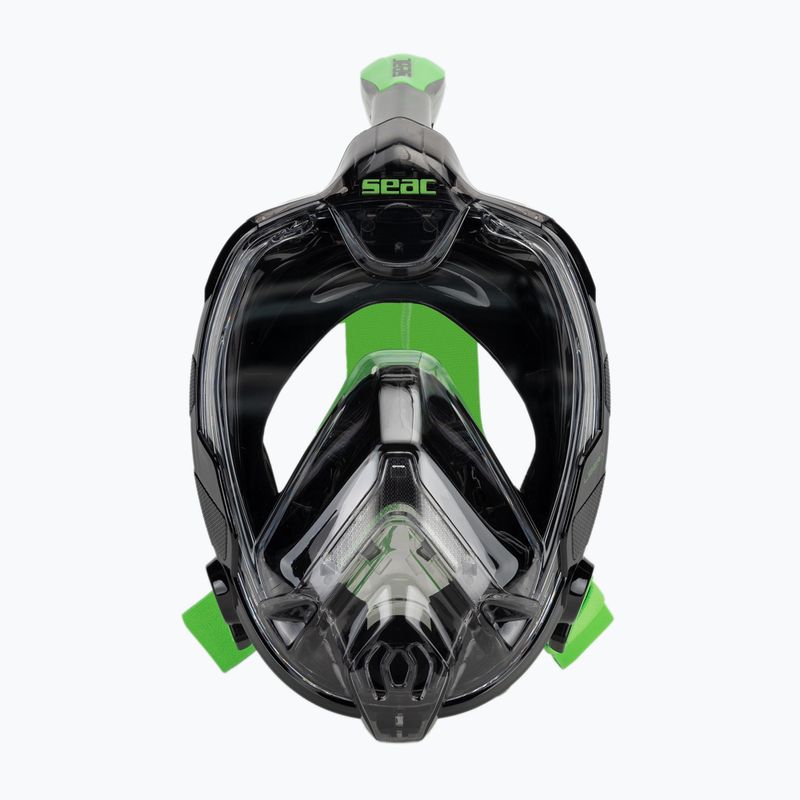 Maska pełnotwarzowa do snorkelingu SEAC Libera black/green lime 2