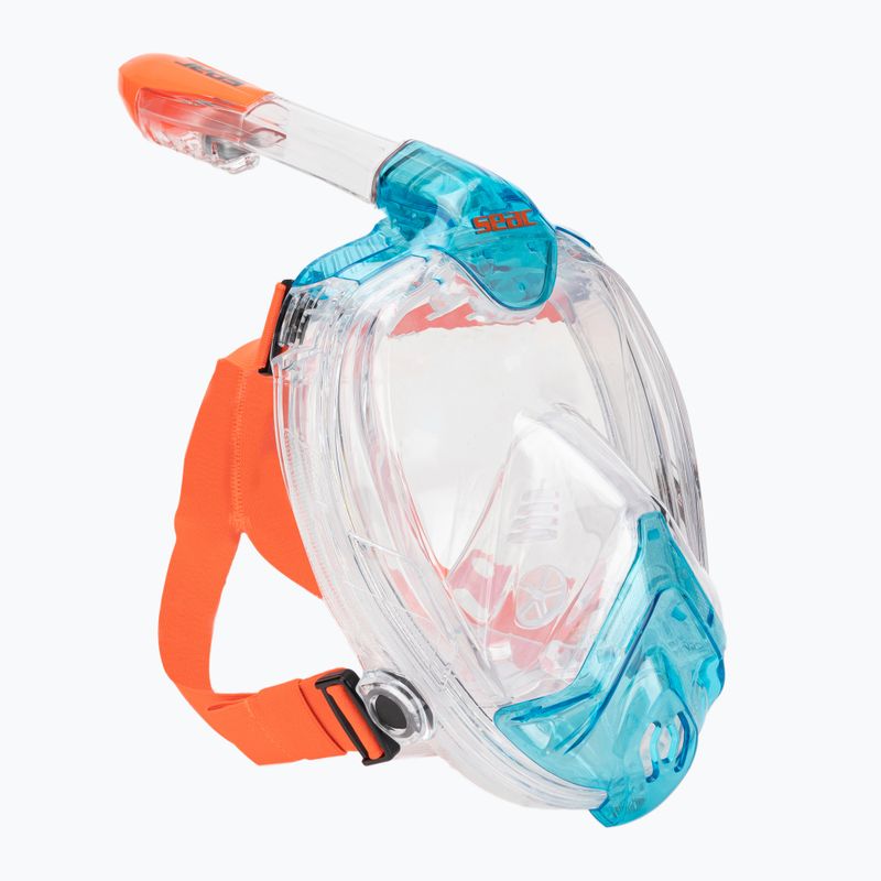 Maska pełnotwarzowa do snorkelingu SEAC Libera blue clear/orange