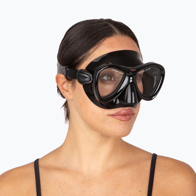 Maska do nurkowania SEAC Cove black/red 8