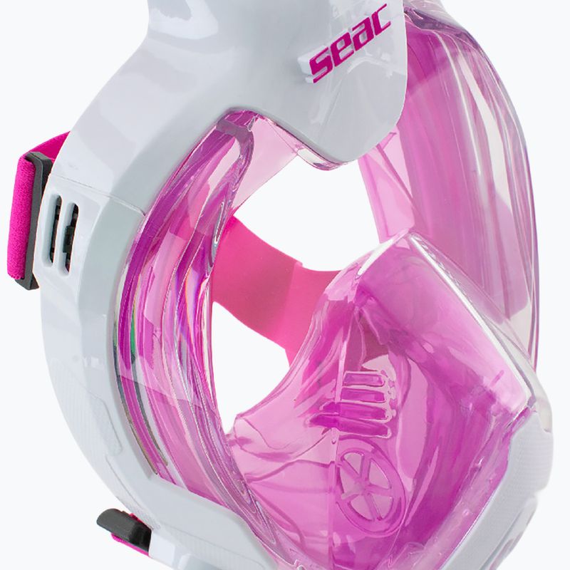 Maska pełnotwarzowa dla dzieci SEAC Magica White/Pink 9