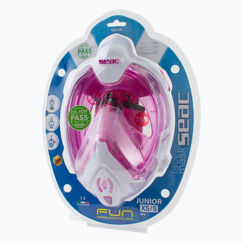 Maska pełnotwarzowa dla dzieci SEAC Magica White/Pink 11